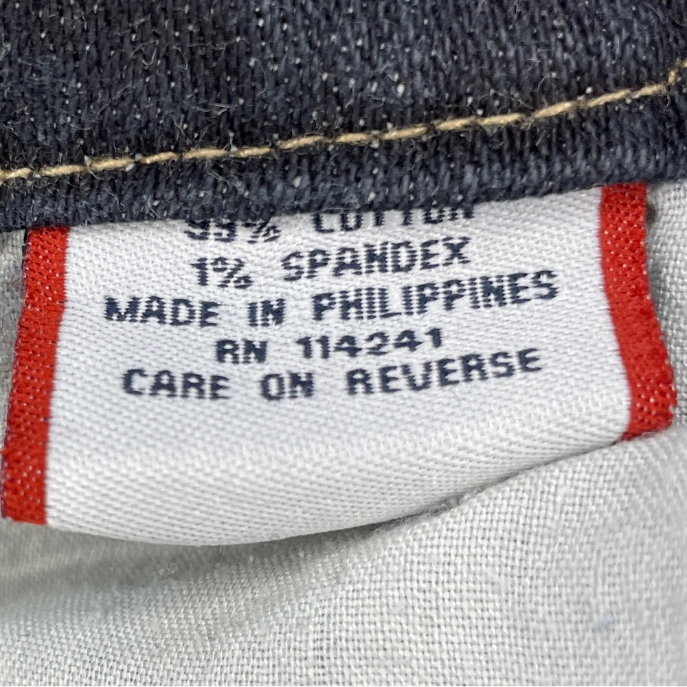 Vintage Retro Fox Low Rise Boot Cut Jeans - Dark Wash Blue - Picture 14 of 16